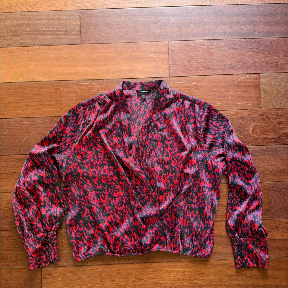 Cool Camo Red/Pink/Purple/Black L Blouse
